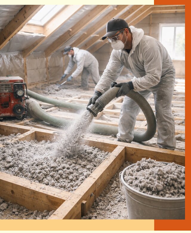 Утепление эковатой в Ишимбае от 2992 руб./м2 — монтаж и задувка | ТепломастерШмб