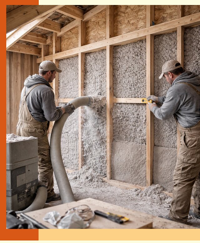 Утепление эковатой стен, потолков и перекрытий в Ишимбае