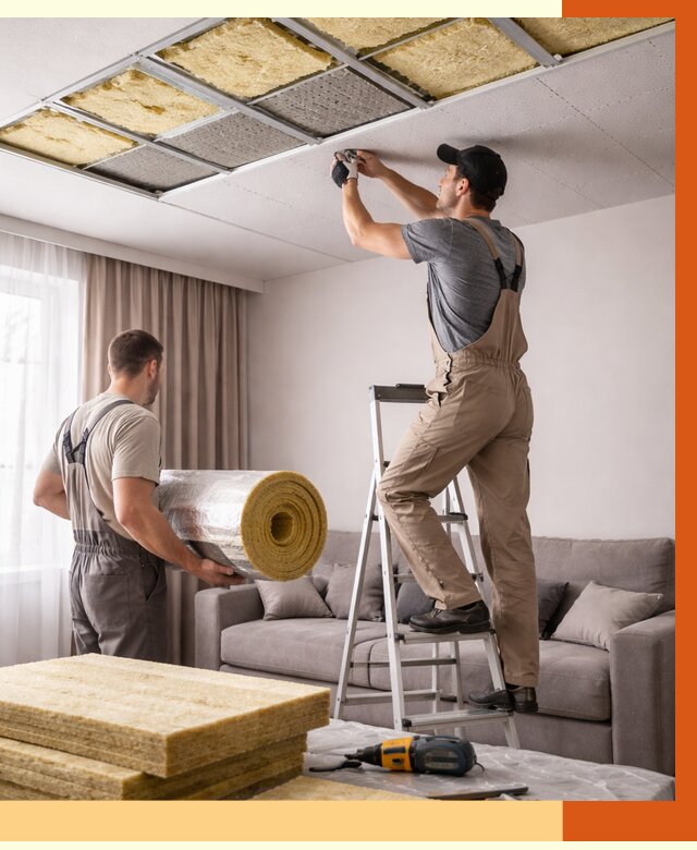 Шумоизоляция потолка в Ишимбае от 2282 руб. под ключ | Профессионально — ТепломастерШмб