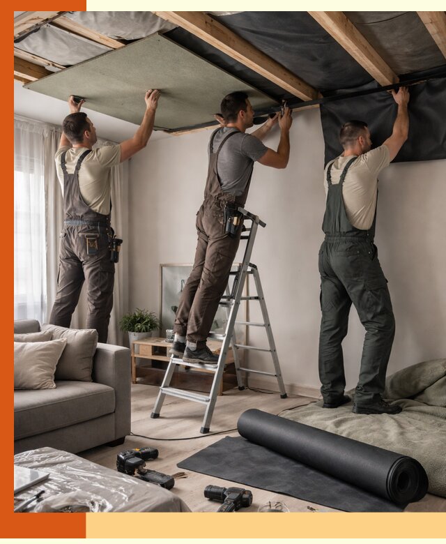 Шумоизоляция потолка в Ишимбае — профессиональное устранение шумов