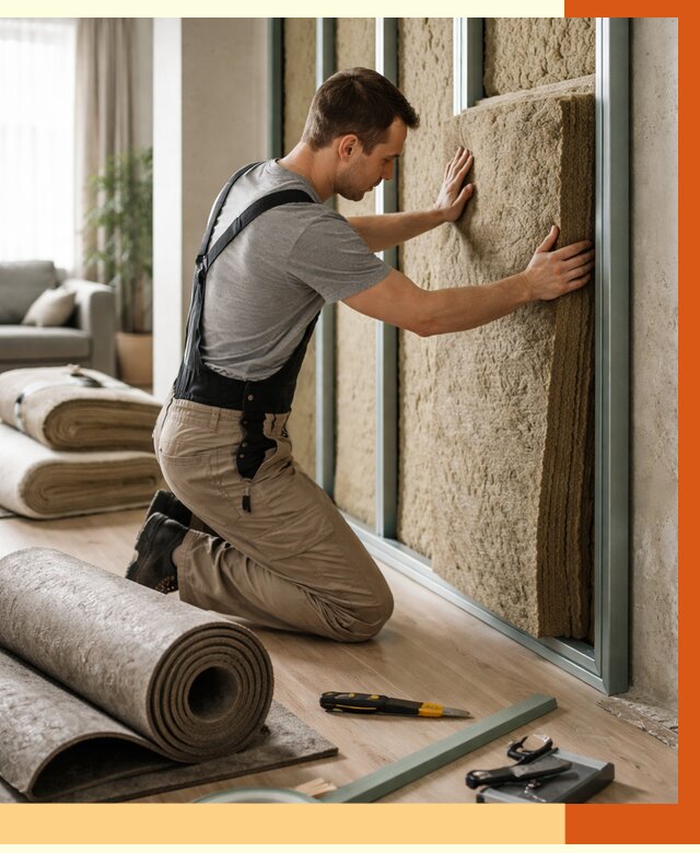 Шумоизоляция перегородок в Ишимбае от 1673 руб. за м2 — ТепломастерШмб