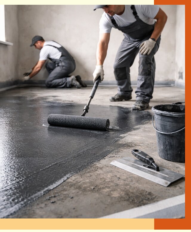 Профессиональная гидроизоляция пола в Ишимбае от 8620 руб. под ключ | ТепломастерШмб