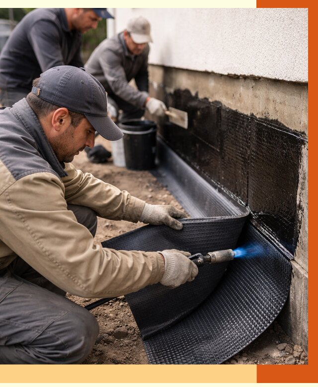 Гидроизоляция цоколя и отмостки в Ишимбае от 8620 руб. — ТепломастерШмб