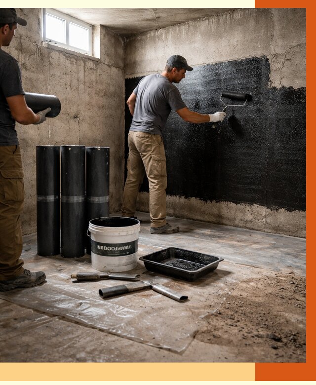 Гидроизоляция подвала в Ишимбае от 3549 руб. под ключ | Профессионально — ТепломастерШмб