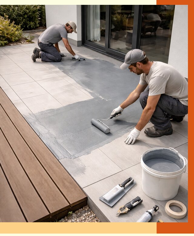 Гидроизоляция террасы в Ишимбае под ключ от 7606 руб./м² | ТепломастерШмб