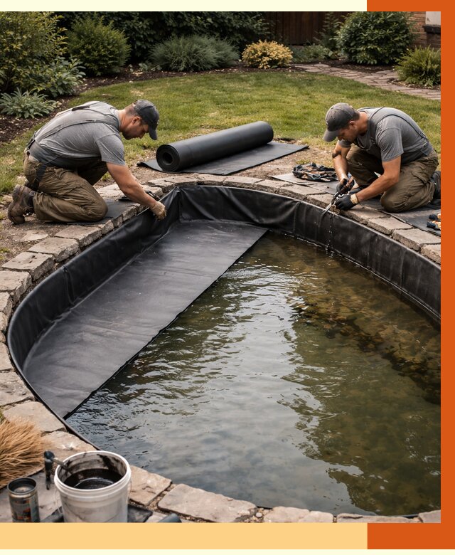 Гидроизоляция пруда в Ишимбае от 15212 руб. под ключ | ТепломастерШмб профессионально