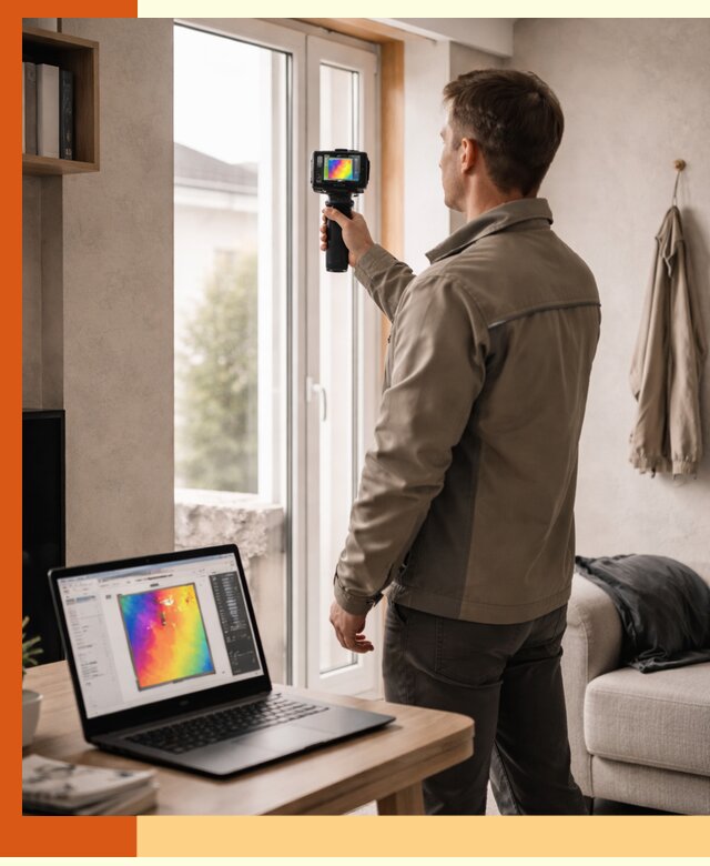 Тепловизионное обследование квартиры в Ишимбае для поиска утечек тепла