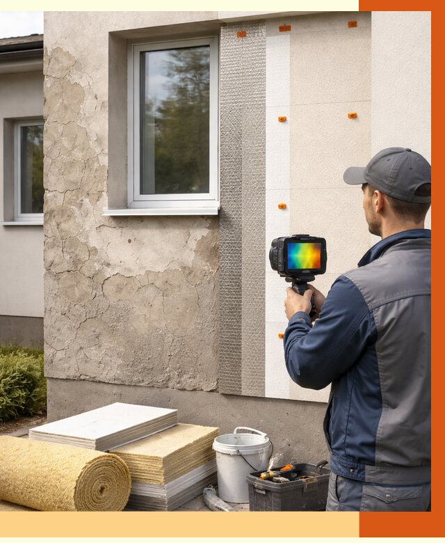 Тепловизионное обследование фасада в Ишимбае от 4563 руб. под ключ | ТепломастерШмб