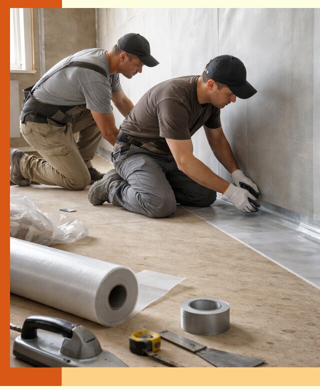 Монтаж пароизоляции для дома и помещений в Ишимбае