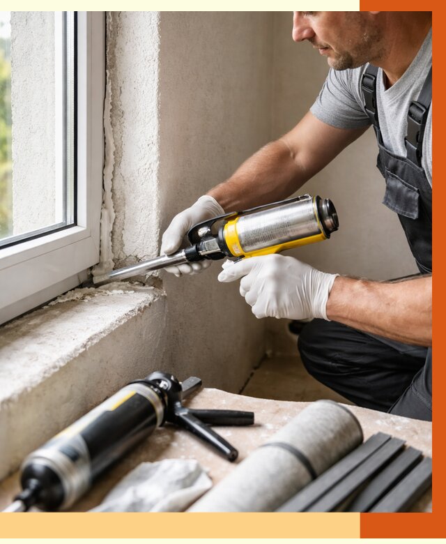 Герметизация стыков и примыканий в Ишимбае от 1217 руб. под ключ | ТепломастерШмб