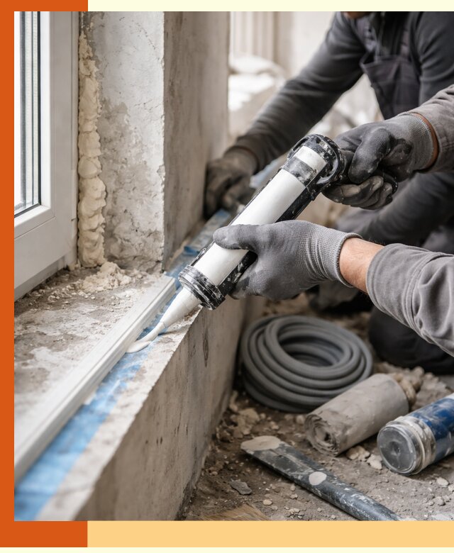 Герметизация стыков и примыканий зданий в Ишимбае