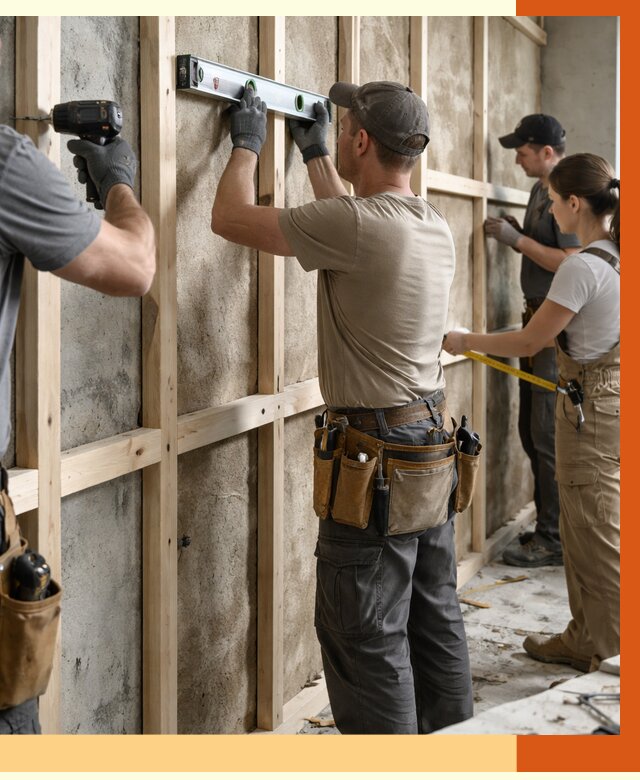 Монтаж обрешетки под утепление в Ишимбае от 1166 руб/м² | Заказать у ТепломастерШмб